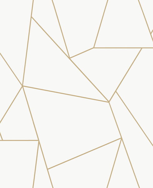 Nazca White & Gold Wallpaper