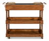 Capital Serving Cart  Fruitwood Finish, by Sarreid, 1'7" length x 4'4" width x 3'3" height thumbnail 3