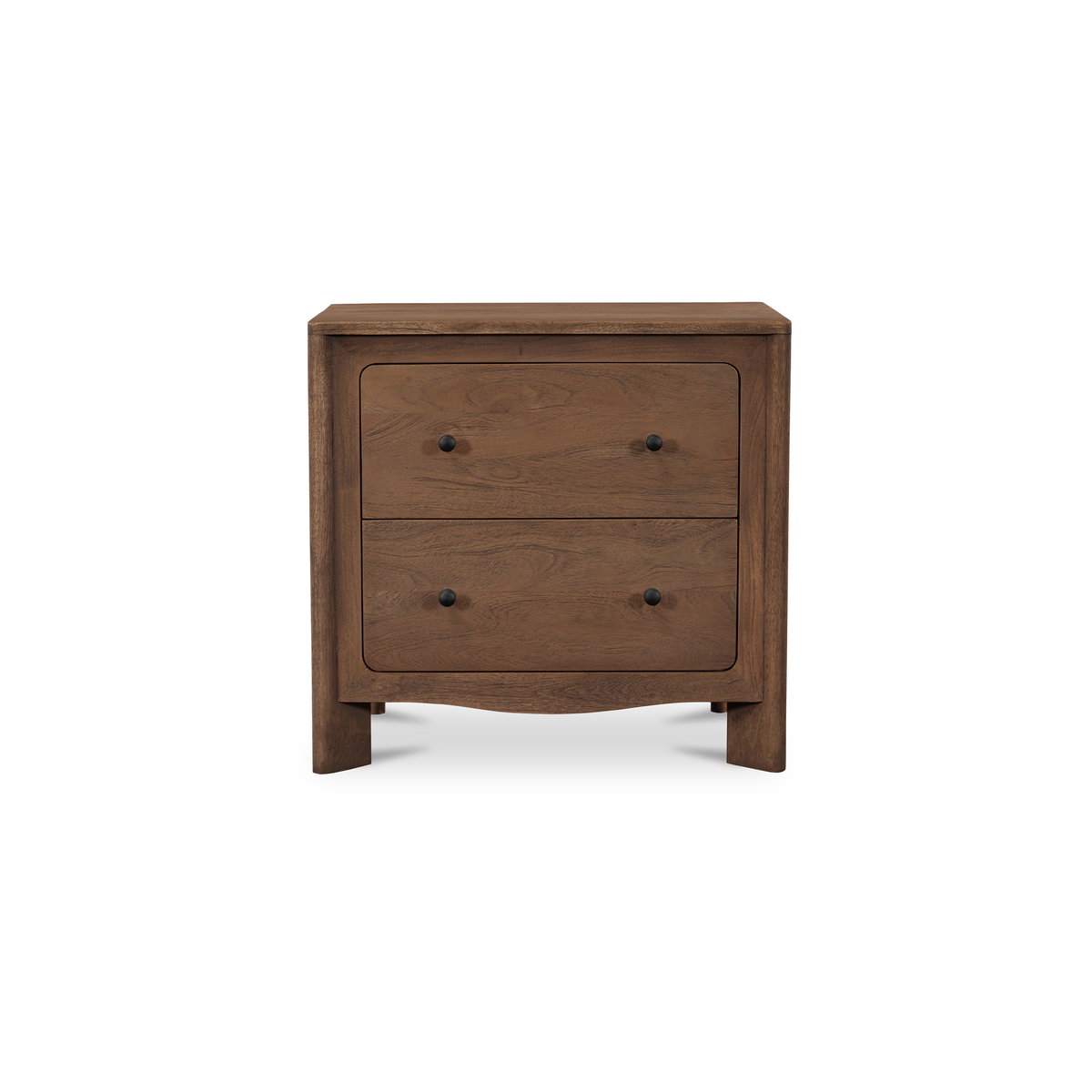 Mabel Nightstand Dark Brown, by Moe's Home, 27.5" width x 25.25" height x 19.5" depth View 1
