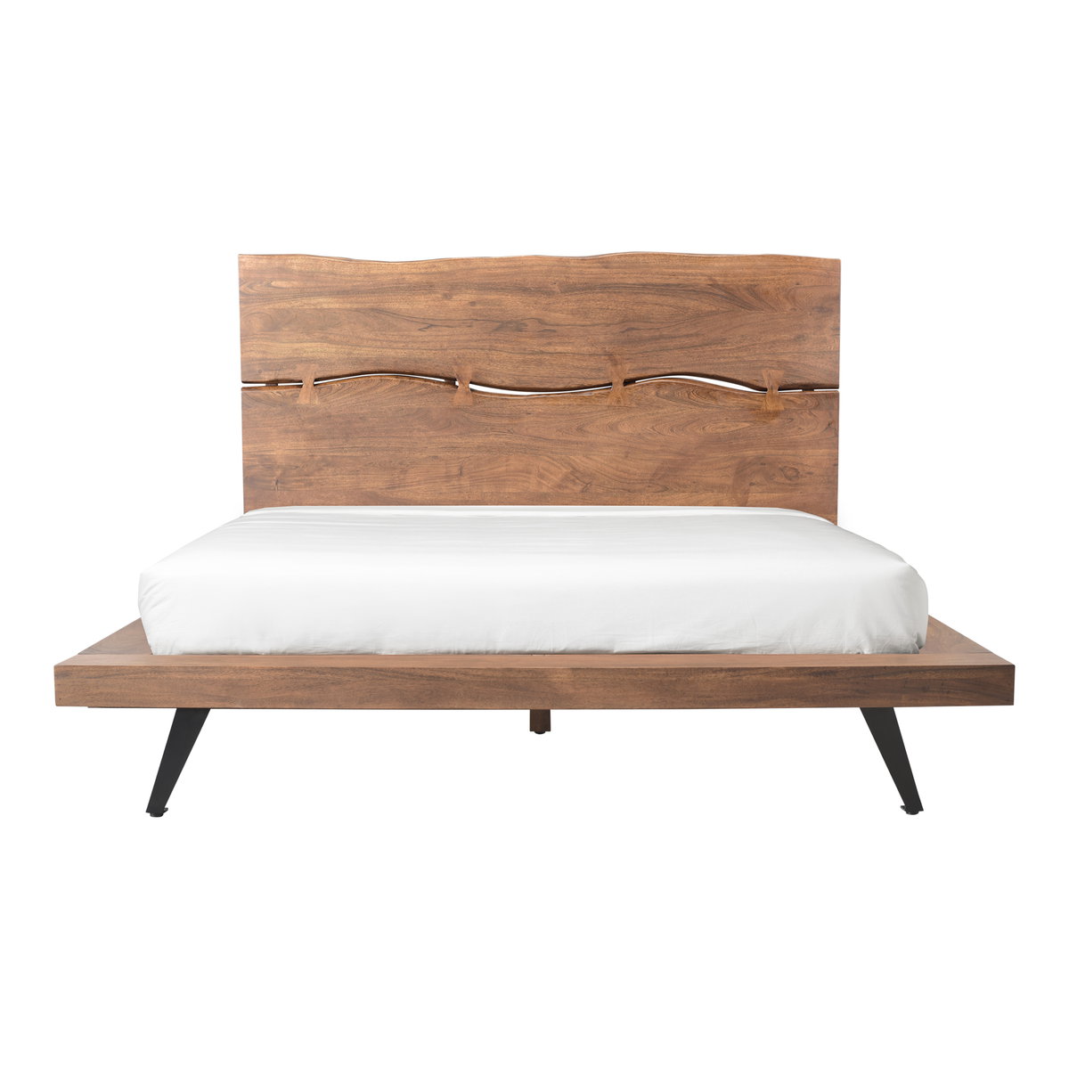 Madagascar Platform Bed Queen Brown, by Moe's Home, 75.25" width x 47" height x 91" depth View 7