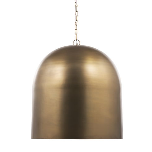 Sanne Antiqued Gold Metal with Silver Foil Large Pendant Light