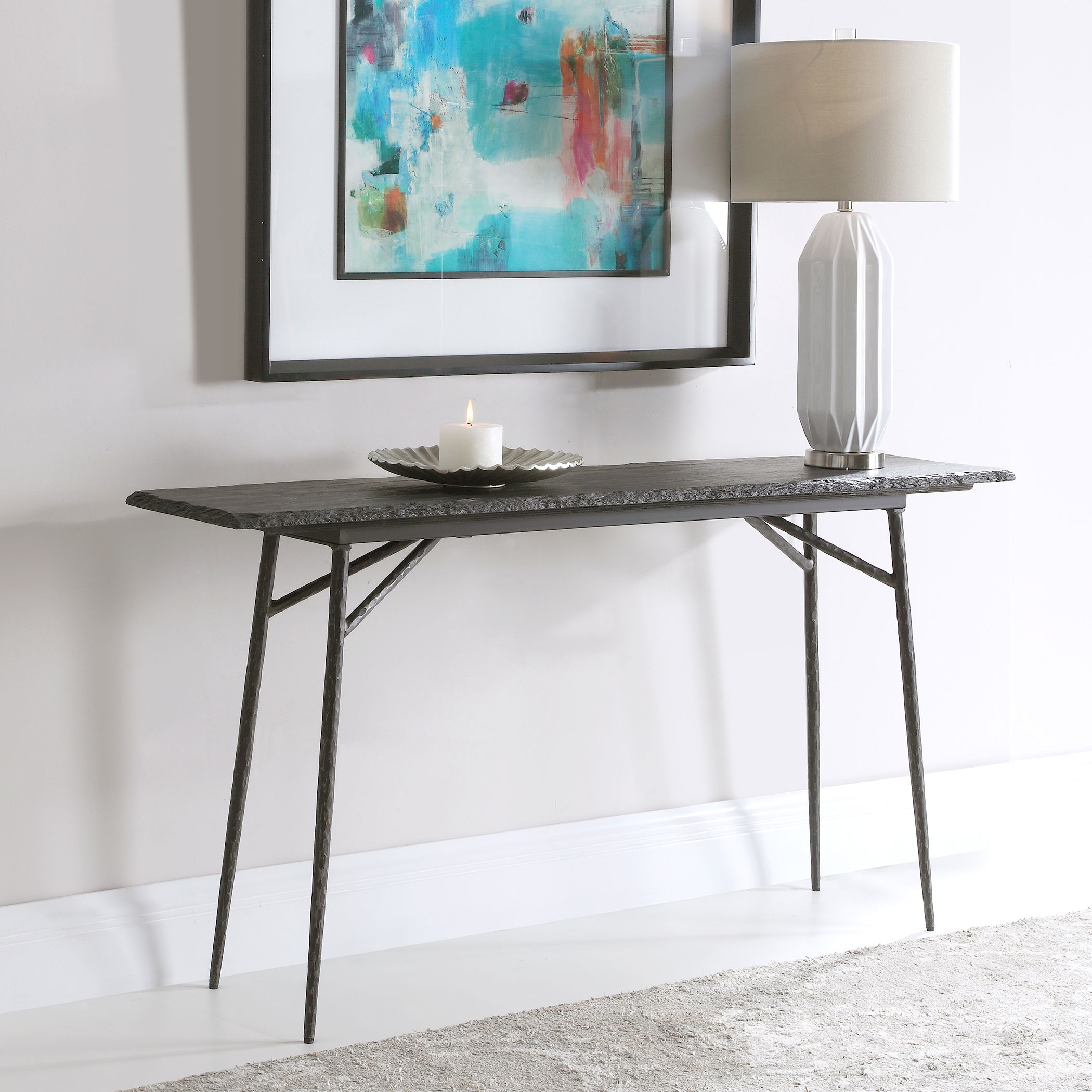 Kaduna Slate Console Table large image 