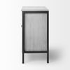Savannah White Fir Veneer with Gray Metal 2-Door Accent Cabinet thumbnail 4