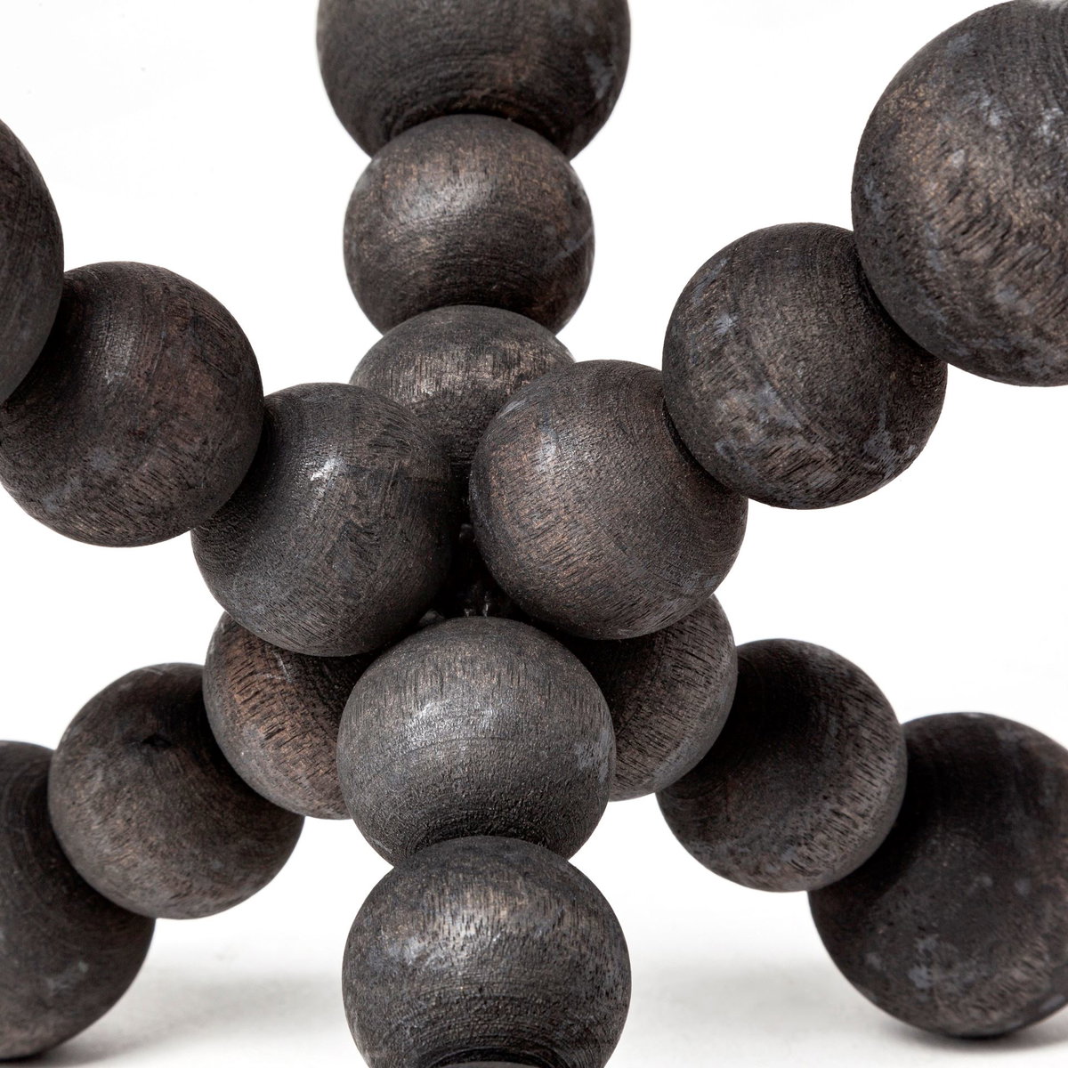Carollan I (Small) 7L x 7W Black Geometric Wood Ball Jack, Decorative Object by Mercana, 6.69" length x 6.69" width x 6.69" height View 9
