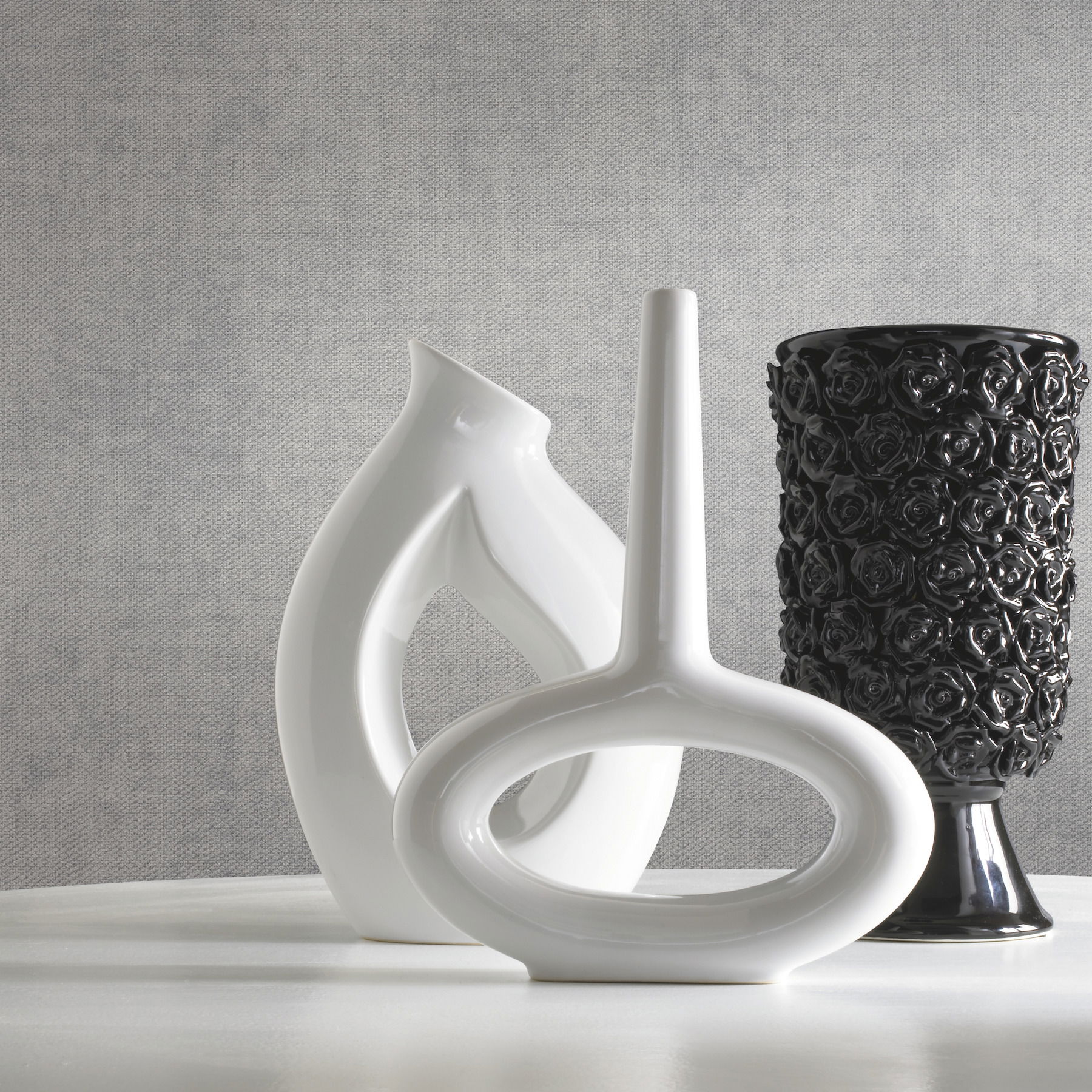 Linen Flax Texture Grey Wallpaper, by York Wall, 33' length x 1'8.5" width x 0.02" depth View 2