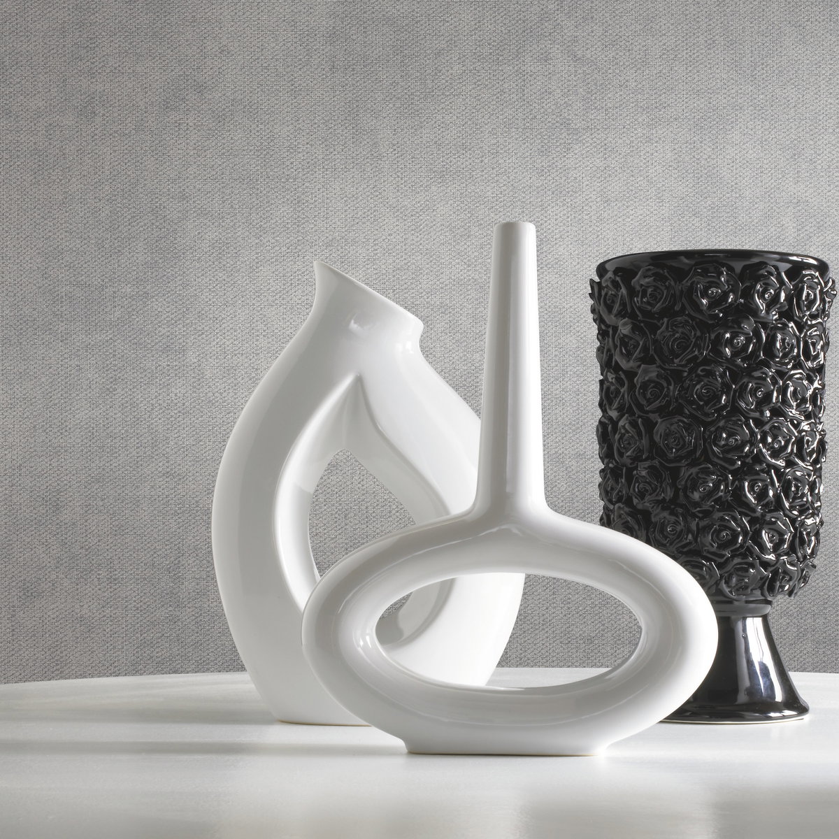 Linen Flax Texture Grey Wallpaper, by York Wall, 33' length x 1'8.5" width x 0.02" depth View 2