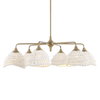 Biddeford 6 Light White Beaded Pendant, by Uttermost, 36" width x 11" height x 36" diameter thumbnail 1