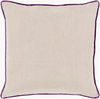 Linen Piped Accent Pillow, Decorative Pillow by Surya, 18" length x 18" width thumbnail