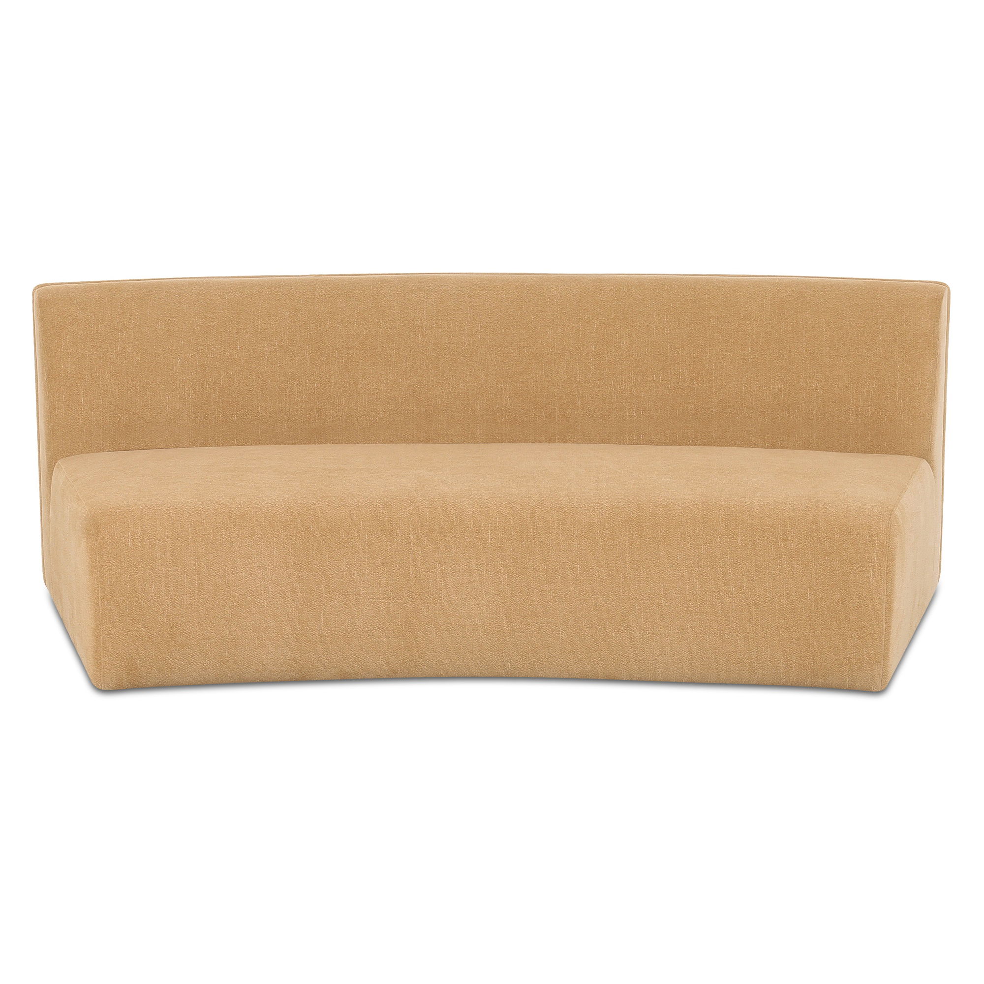 Naomi Concave Sofa Golden Yellow, Sectional Sofa by Moe's Home, 80.7" width x 28.3" height x 39" depth View 1