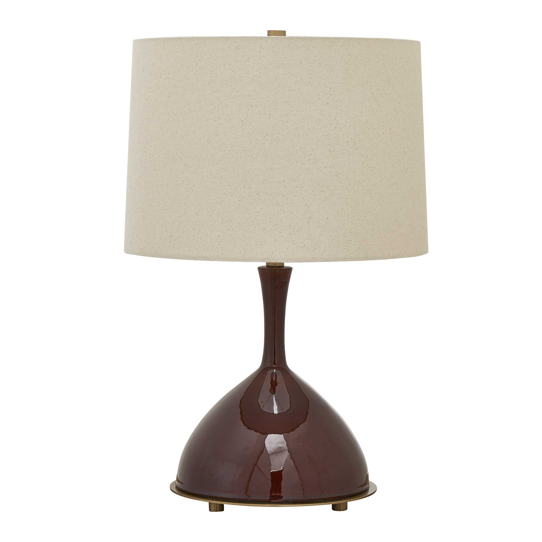 Colette Burgundy Table Lamp large image 