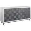 Checkerboard 4 Door Gray Cabinet 5 Checkerboard 4 Door Gray Cabinet thumbnail 5