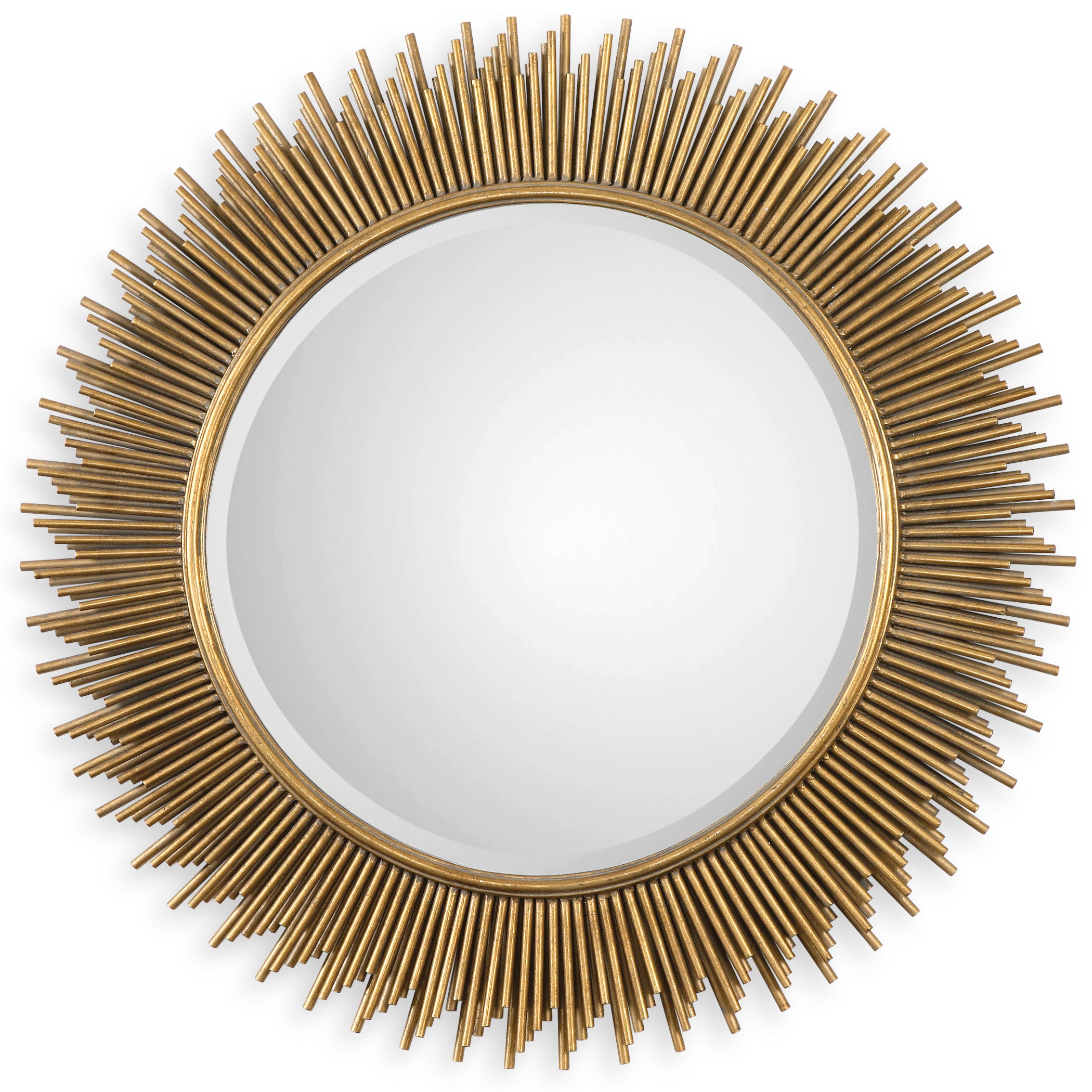 Marlo Round Gold Mirror large image 