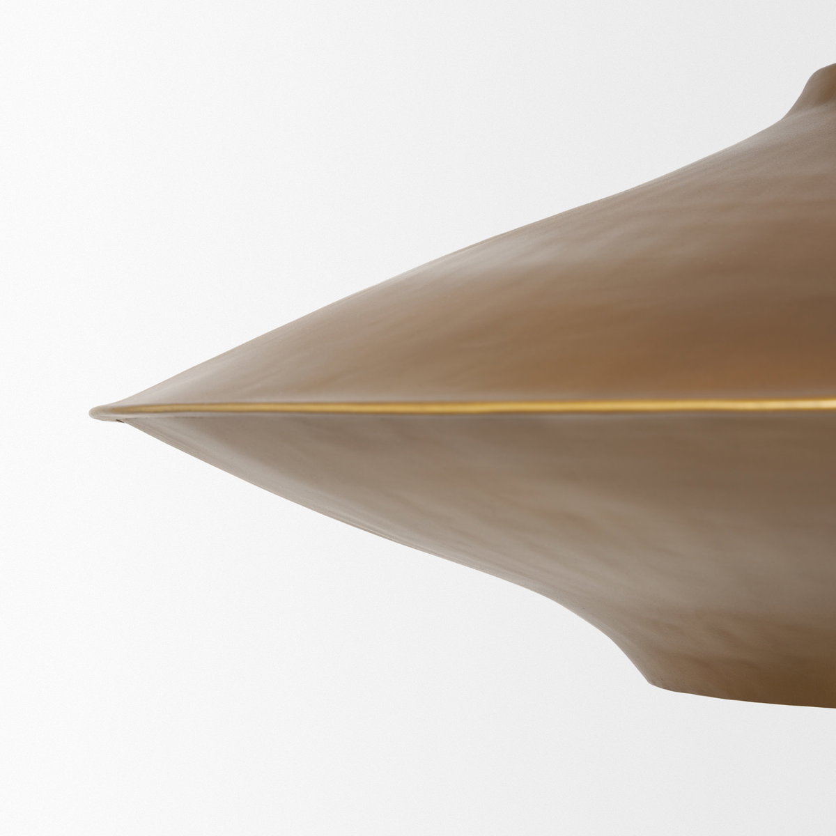 Titus 1-Light Brass Finished Metal Disc Pendant, by Mercana, 24" length x 24" width x 8" height View 7