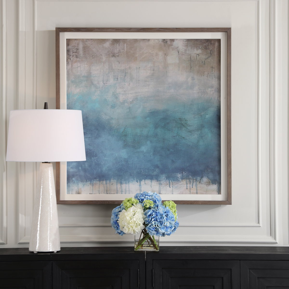 Serenity Paused Framed Abstract Print, Painting by Uttermost, 44.75" width x 44.75" height x 3" depth View 2