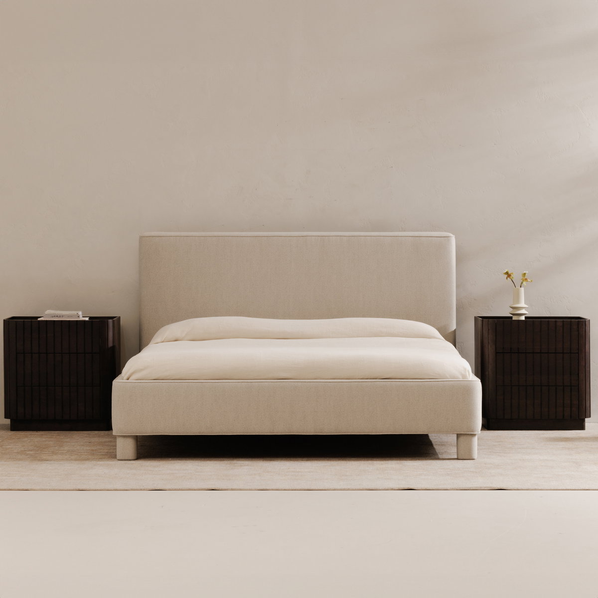 Ichigo King Bed Light Grey, by Moe's Home, 81.5" width x 49" height x 92" depth View 12