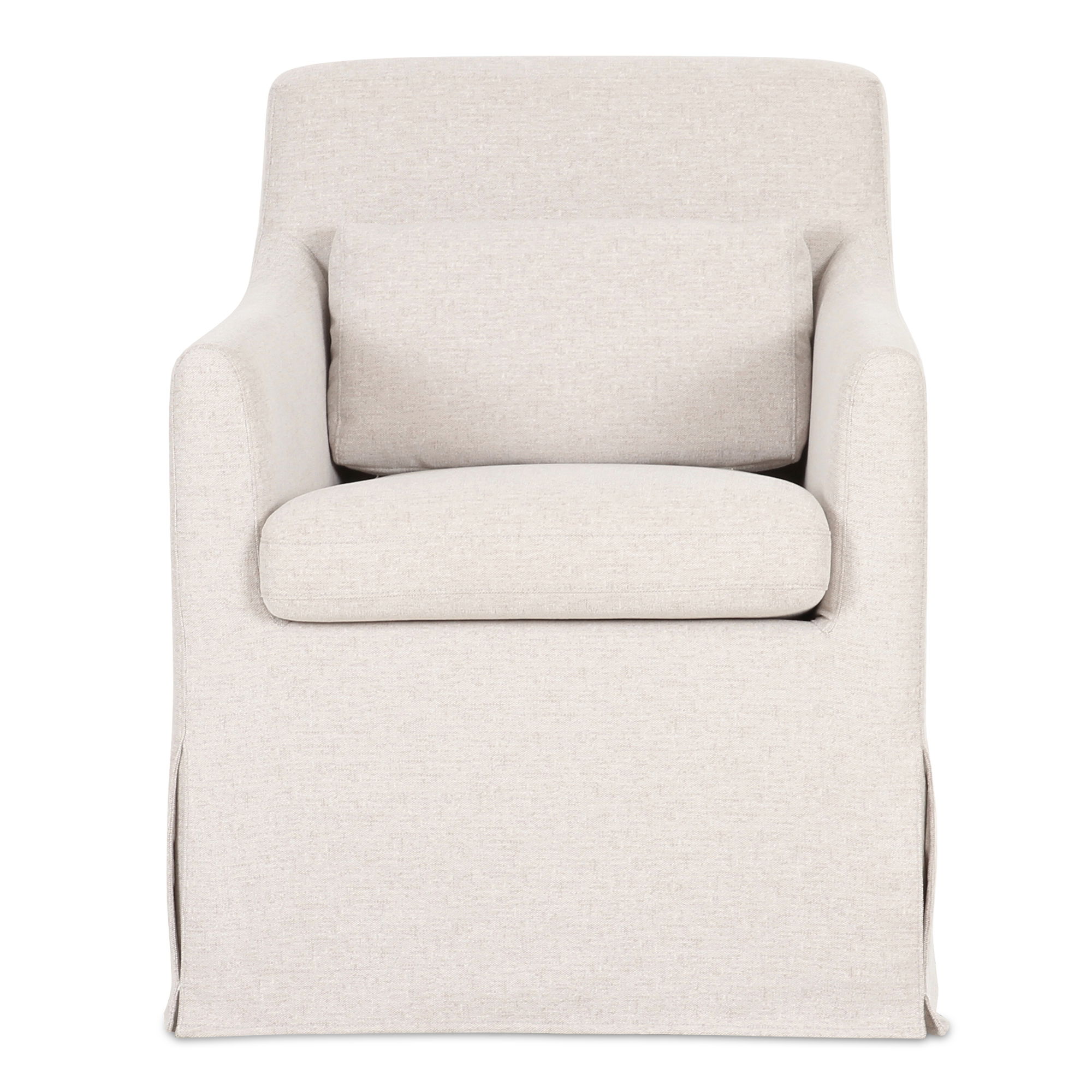 Lydia Slipcover Dining Chair Beige large image 