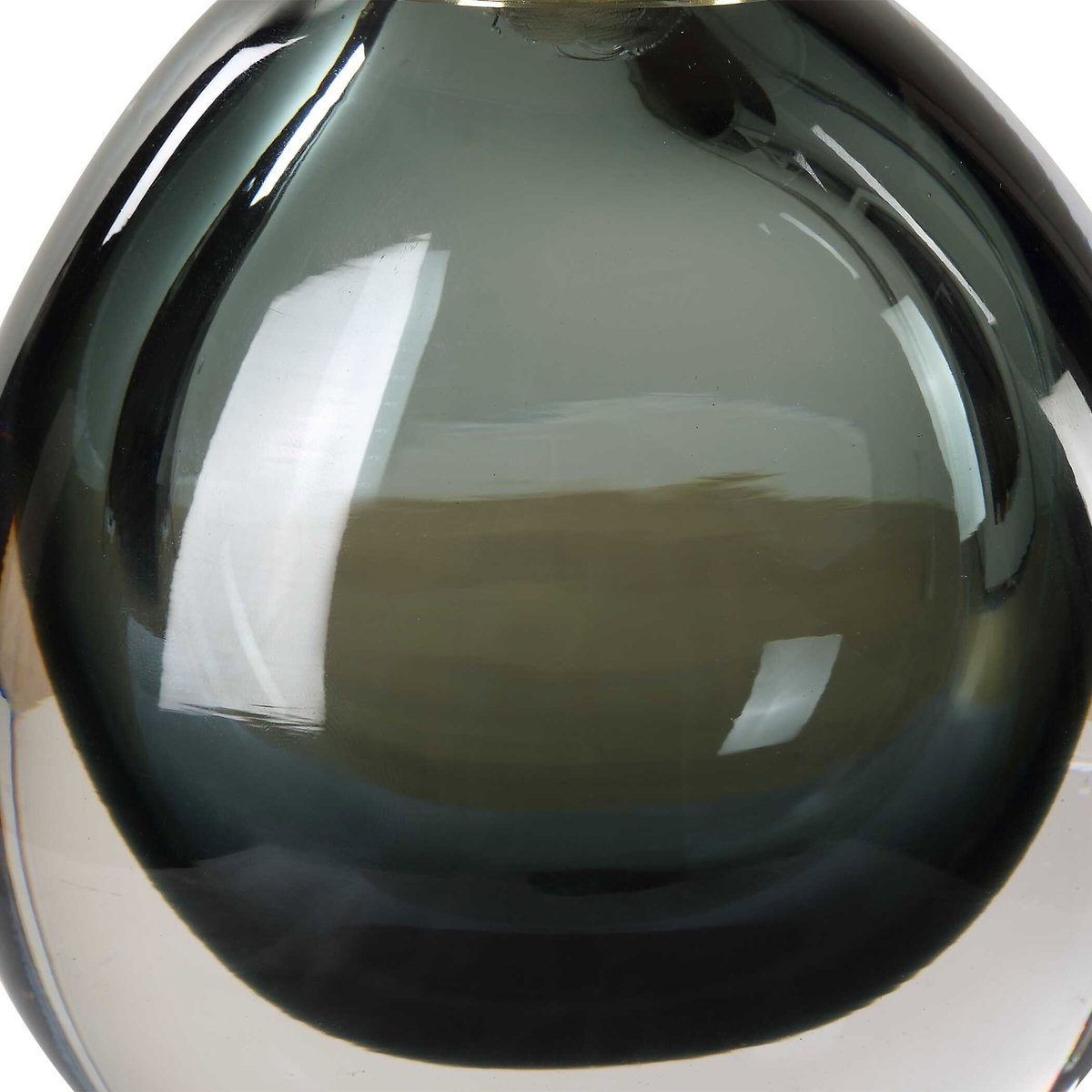 Enigma Teal Blue Glass Buffet Lamp, Table Lamp by Uttermost, 9" width x 20" height x 9" depth View 8