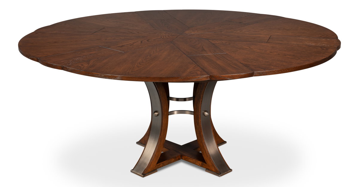 Tower Jupe Dining Table  Med Palladio, by Sarreid, 4'7" length x 4'7" width x 2'6" height View 10
