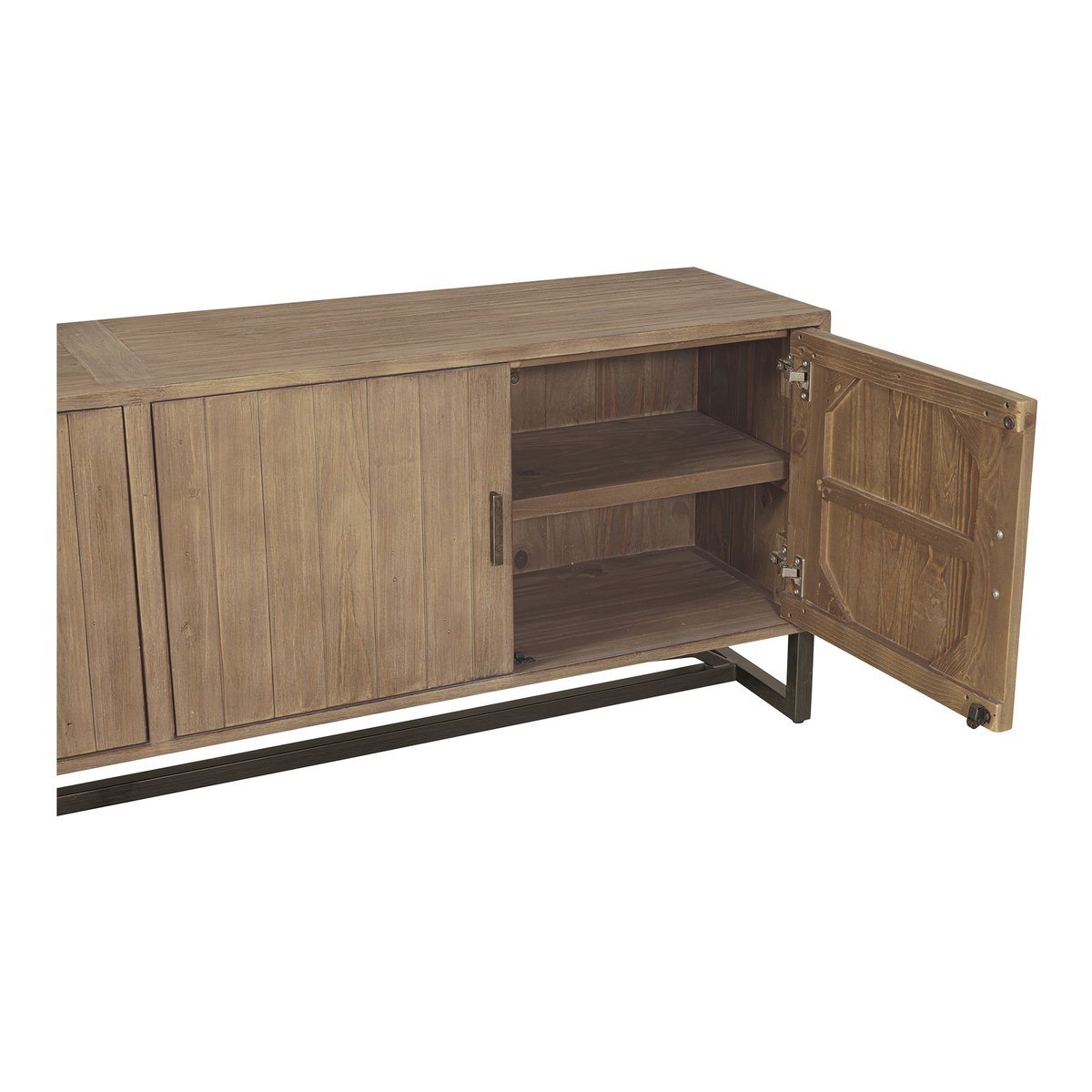 Sierra Media Unit Natural, Media Console by Moe's Home, 79" width x 25.5" height x 15.7" depth View 6