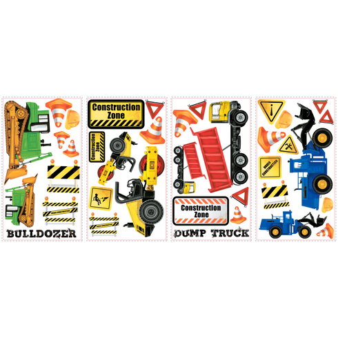 Construction Trucks Wall Decals