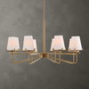 Lassen 8 Light Brass Chandelier, by Uttermost, 36" width x 20.25" height x 36" diameter x 36" depth thumbnail 1