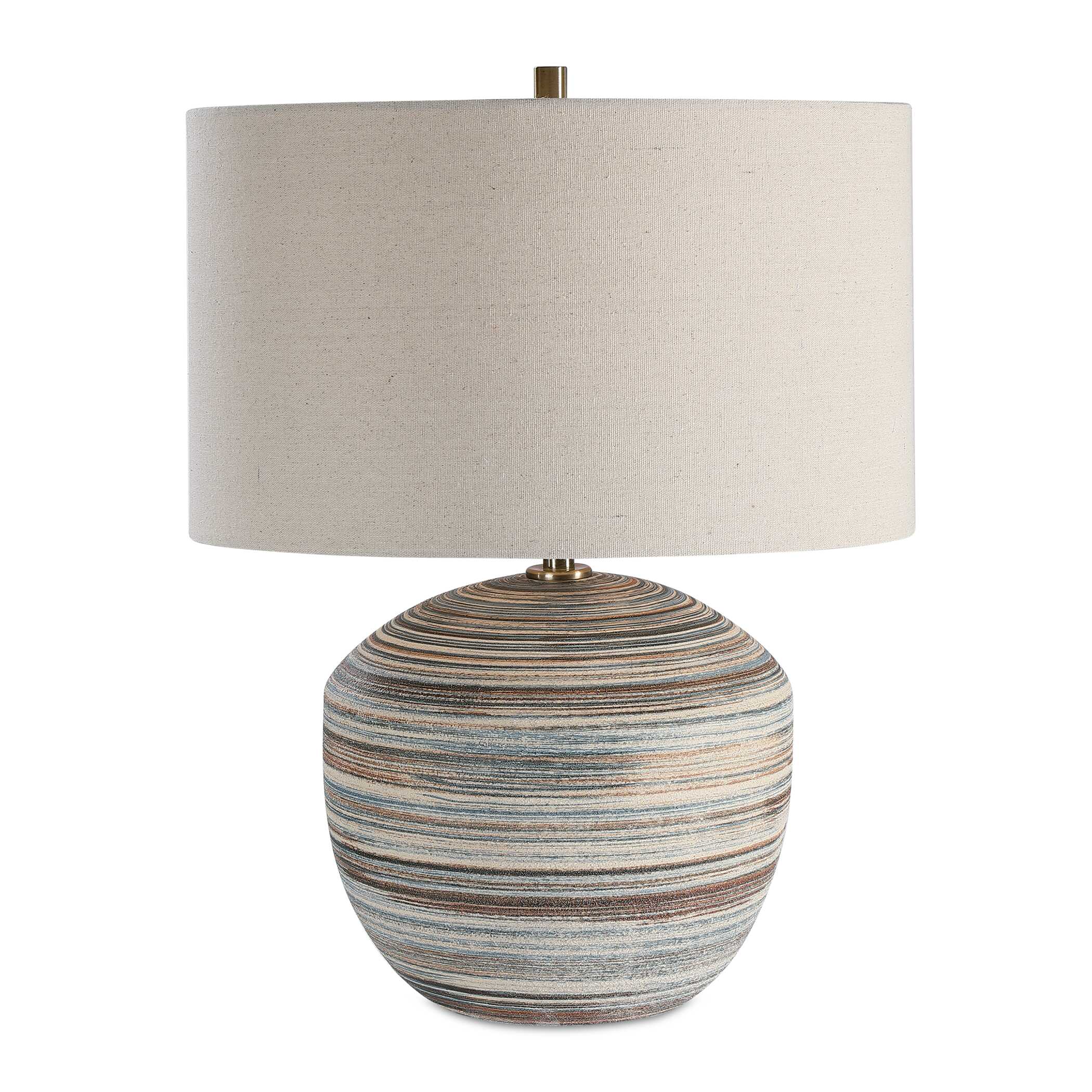 Prospect Striped Accent Lamp, by Uttermost, 17" width x 22" height x 17" depth View 1