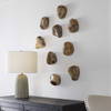 Pebbles Blonde Wood Wall Décor Set/9, Sculptural Wall Art by Uttermost, 6" width x 5" height x 2" depth thumbnail 4