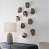 Pebbles Blonde Wood Wall Décor Set/9, by Uttermost, 6" width x 5" height x 2" depth thumbnail 4