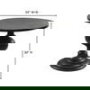 Lexie Dining Table Black, by Moe's Home, 35" width x 30" height x 35" depth thumbnail 6
