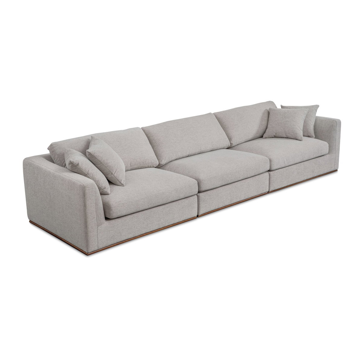 Rue Modular Sofa Flecked Grey, Sofas & Sectional by Moe's Home, 136.2" width x 23.6" height x 41" depth View 2