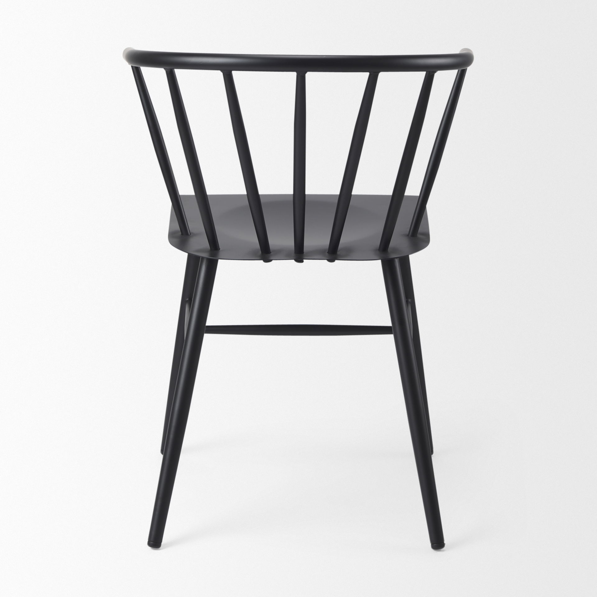 Colin  Black Metal Dining Chair, by Mercana, 21.26" length x 21.26" width x 30.32" height View 9