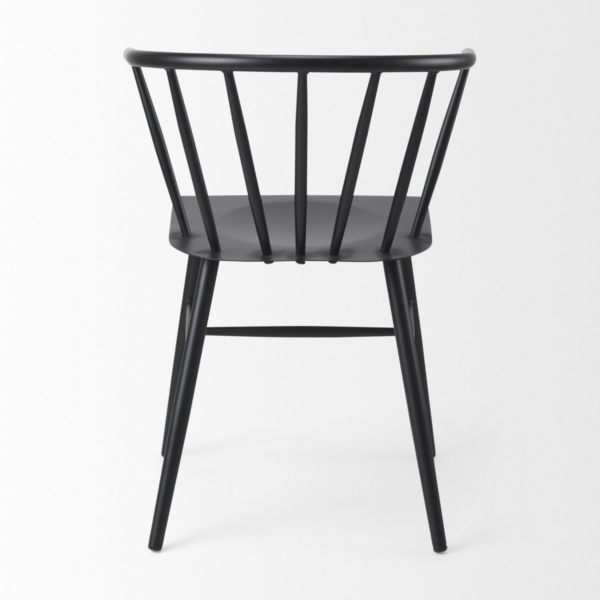 Colin Curved Back Dining Side Chair | Black Metal, Dining Chair by Mercana, 21.26" length x 21.26" width x 30.32" height View 9