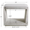 Cabana White Small Bench thumbnail 2