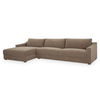 Farrow Sectional Taupe Left, Sectional Sofa by Moe's Home, 130.5" width x 31.75" height x 61.5" depth thumbnail 2