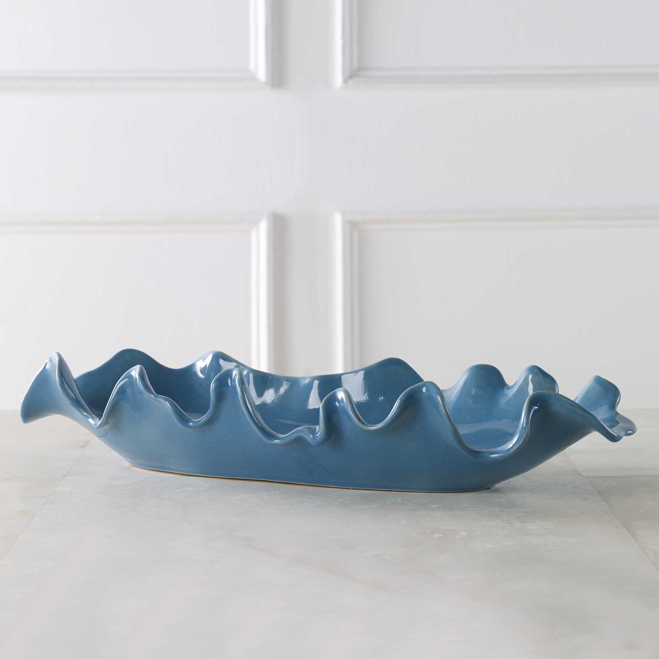 Ruffled Feathers Blue Bowl Ruffled Feathers Blue Bowl large image