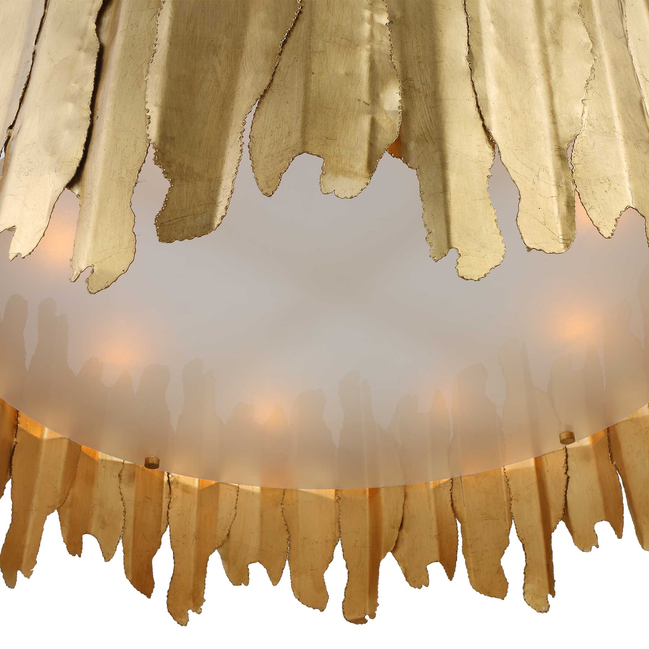 Golden Gate 8 Light Industrial Pendant, Ceiling Light by Uttermost, 28" width x 18" height x 28" diameter View 6