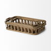 Louis Set of 2 Natural Wood Slated Nesting Trays thumbnail 2