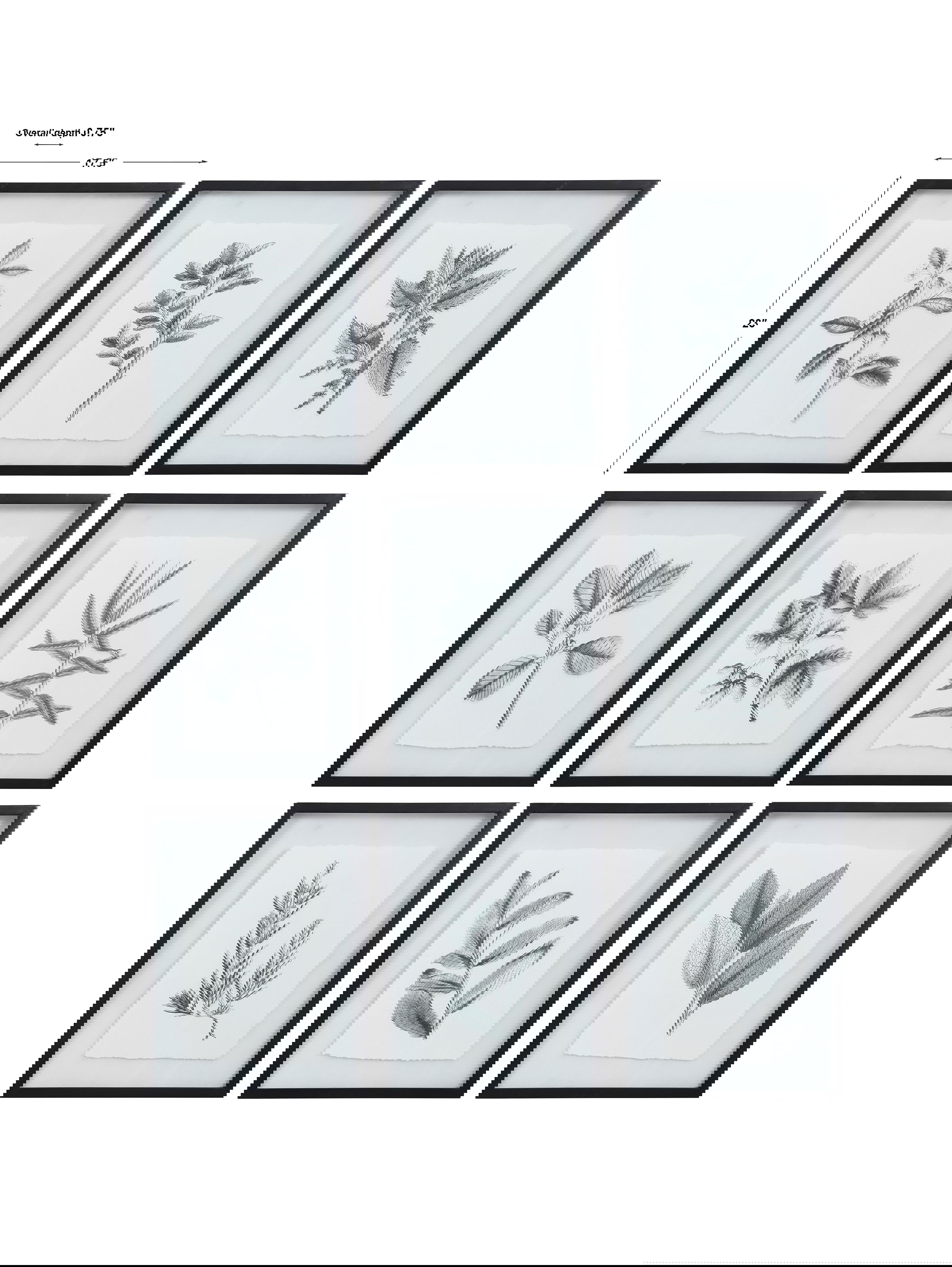 Farmhouse Florals Framed Prints Set/9 large image 