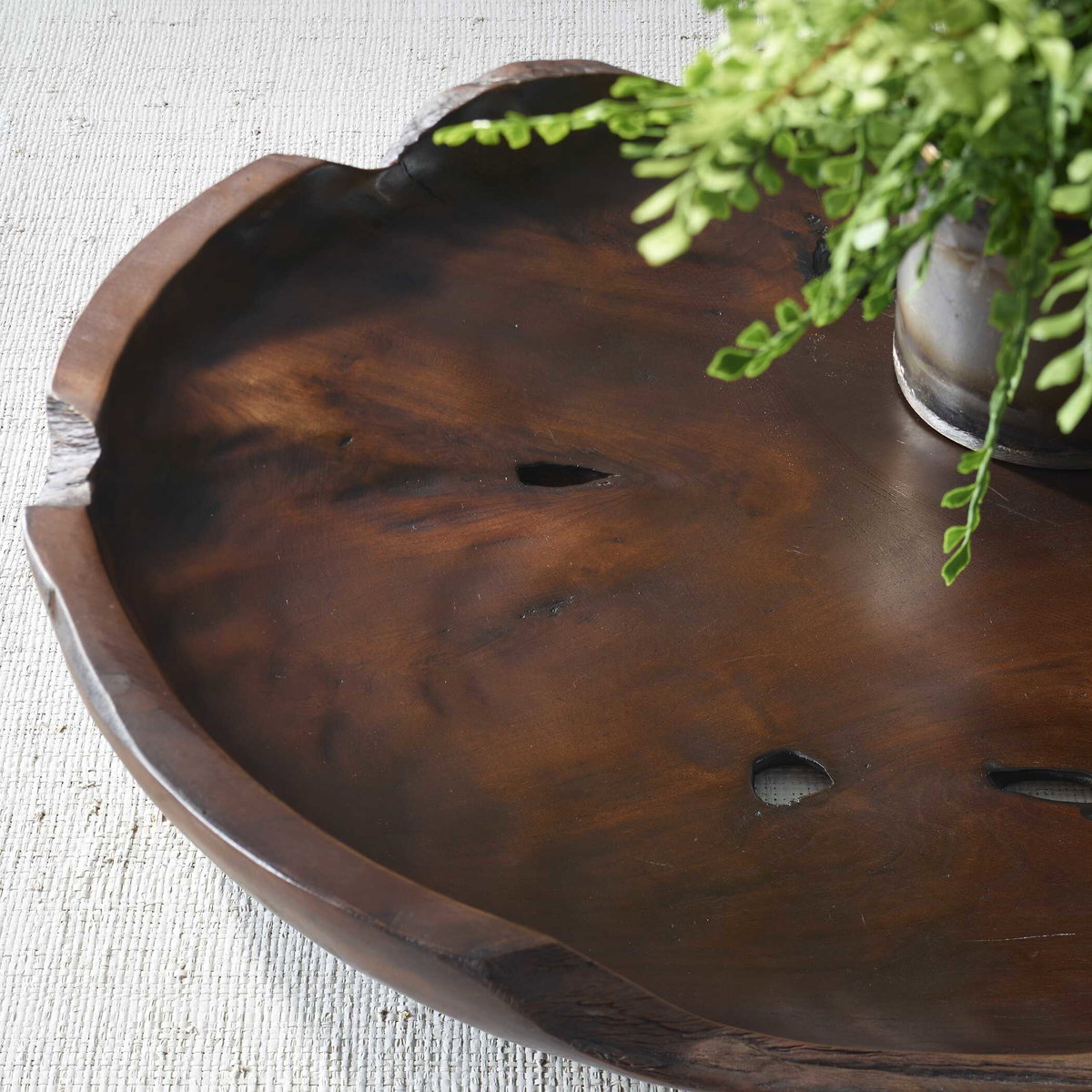 Nature's Edge Bowl, Decorative Tray by Uttermost, 20" width x 2.75" height x 20" depth View 3
