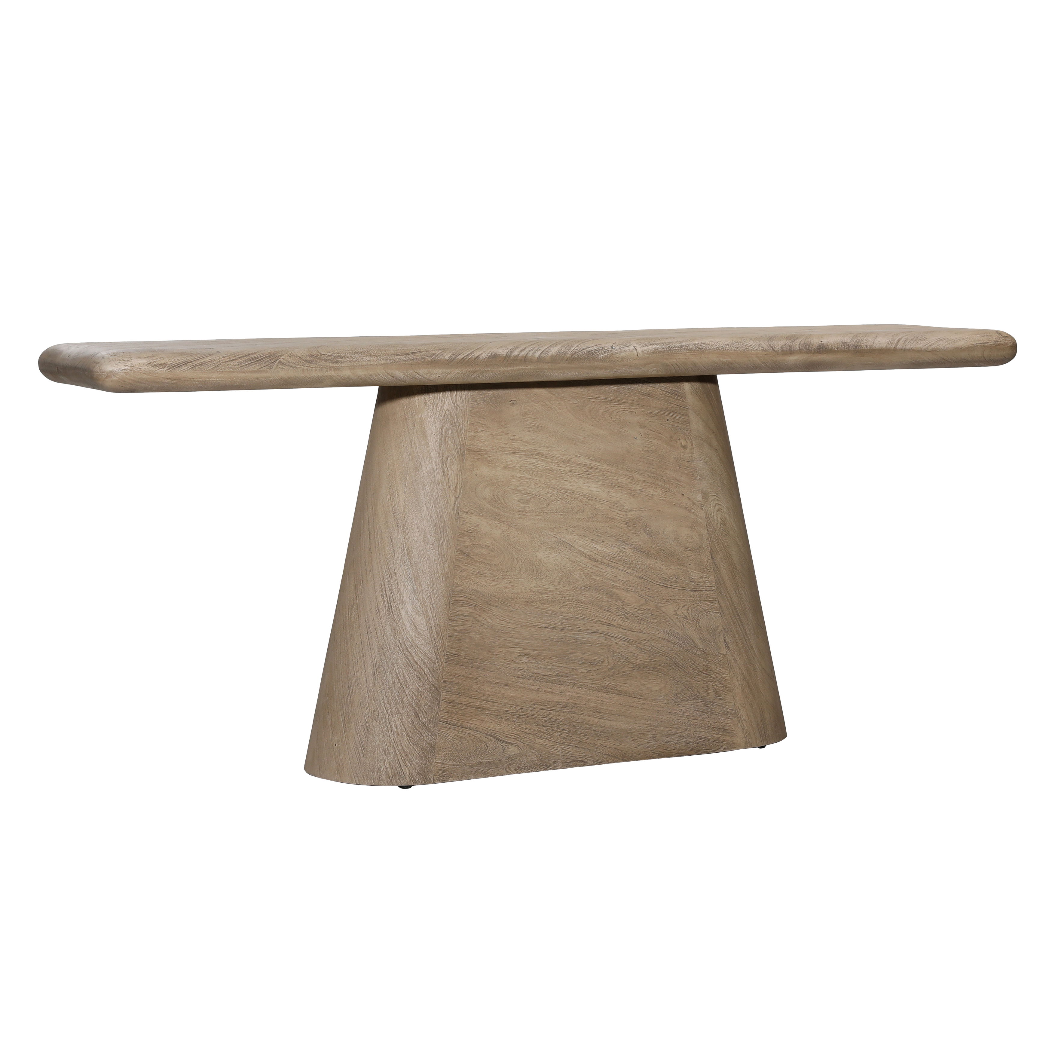 Marci Console Table Weathered Natural, by Dovetail, 69.5" width x 30.5" height x 17" depth View 1