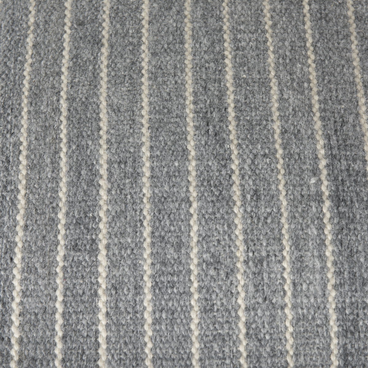 Kensie Large Blue Striped Pouf, Ottoman by Mercana, 14" length x 22" width x 22" height View 3