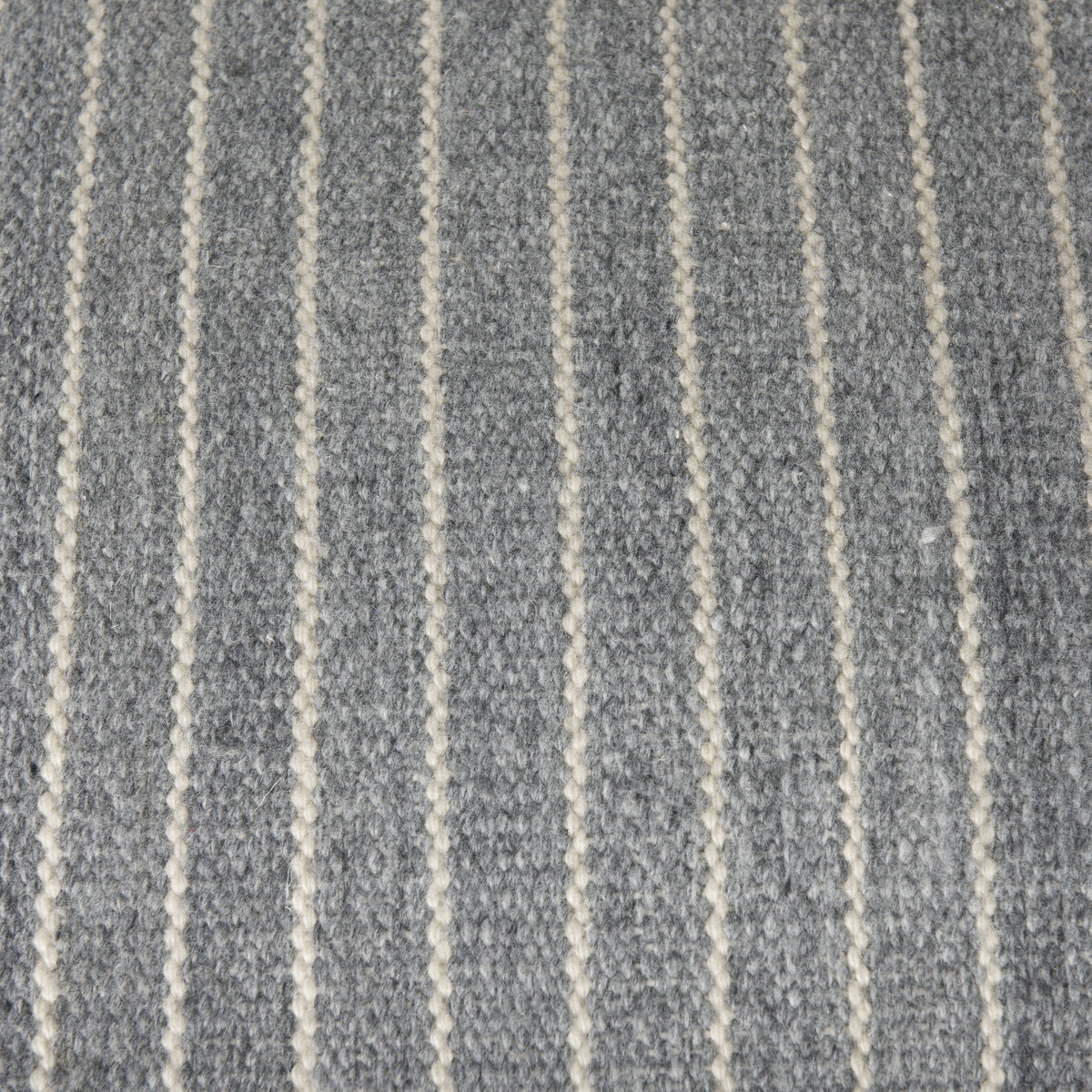 Kensie Large Blue Striped Pouf, Ottoman by Mercana, 14" length x 22" width x 22" height View 3