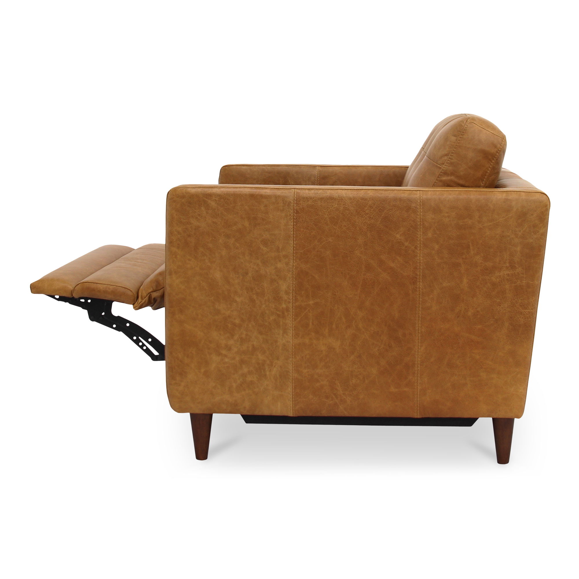Bridgers Power Recliner Chair Tan Leather large image 