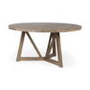 Legolas 60' Round Dining Table | Modern | Brown Wood | Seats 6, by Mercana, 60" length x 60" width x 30" height thumbnail 1