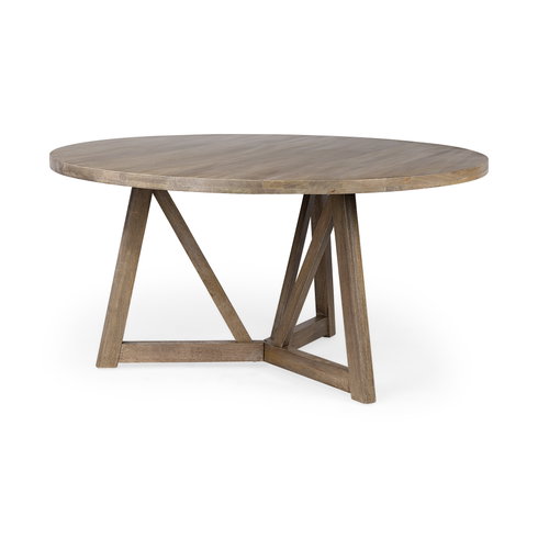 Legolas 60" Round Dining Table | Modern | Brown Wood | Seats 6