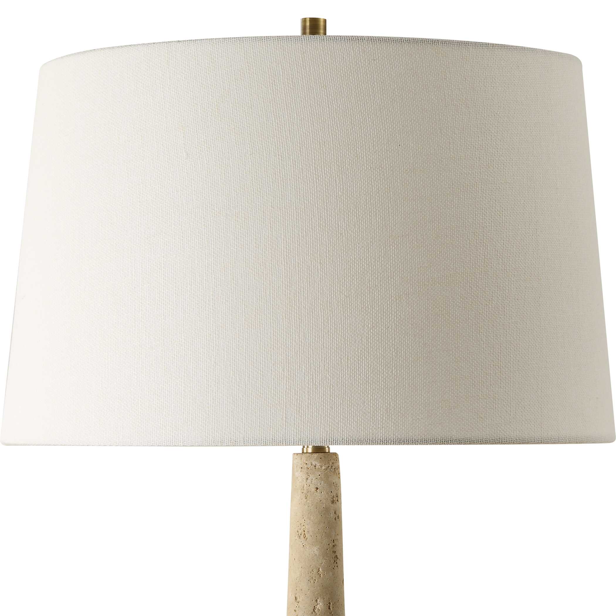 Juliet Travertine Table Lamp, by Uttermost, 17" width x 35.75" height x 17" depth View 6
