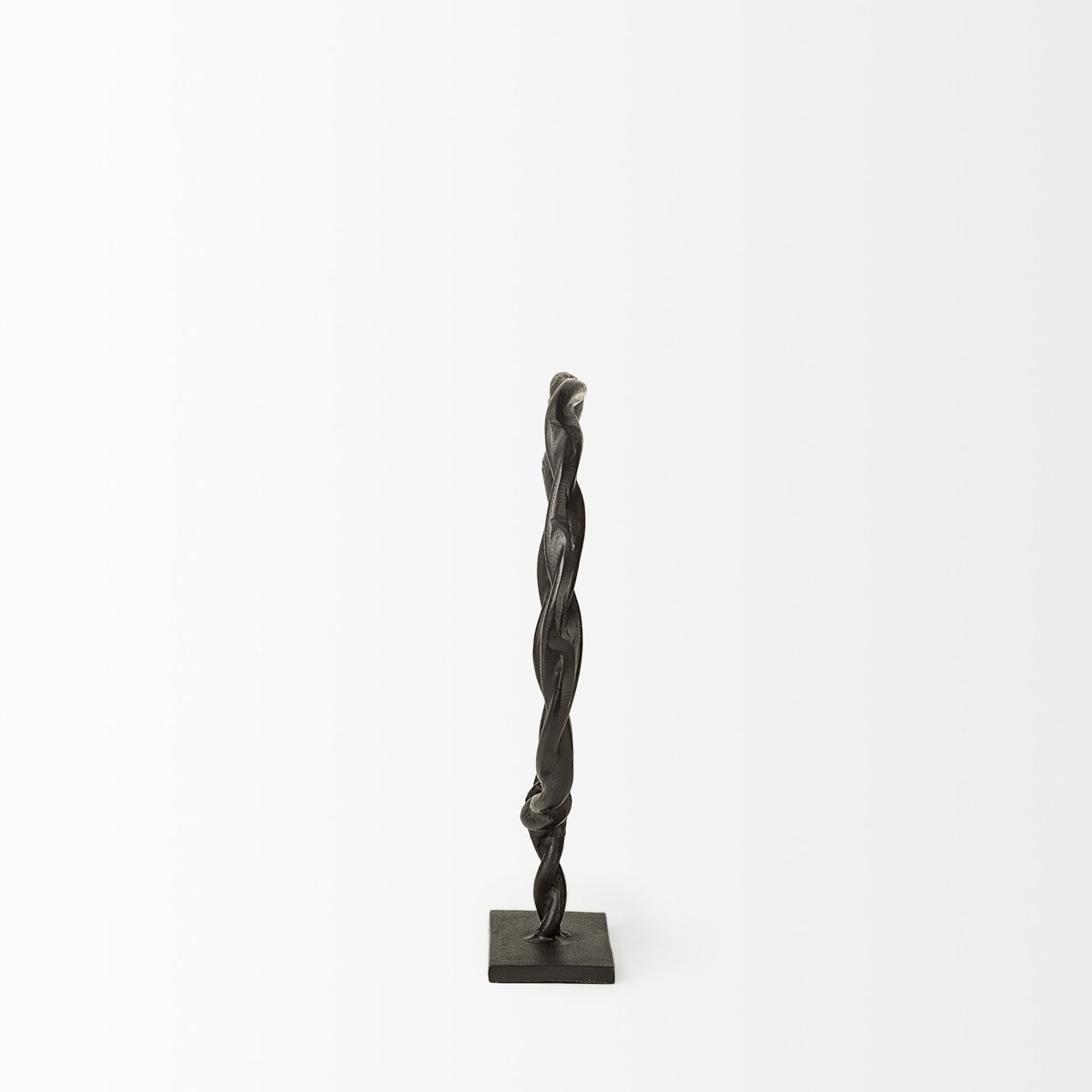 Rizwan (Small) Black Aluminum Braided Circular Object, Decorative Object by Mercana, 14.96" length x 11.81" width x 3.15" height View 4