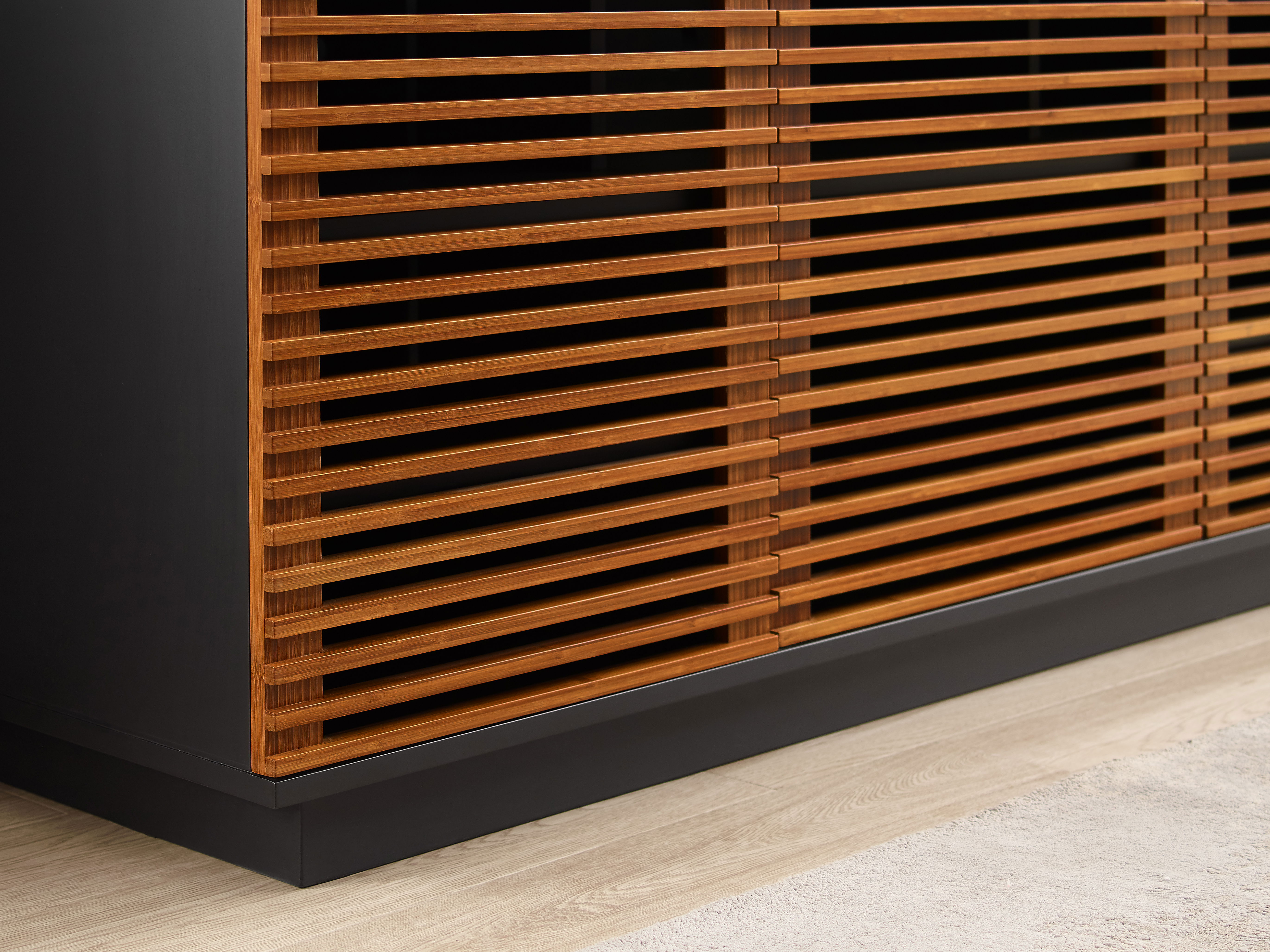 64' Rowan Media Center, Amber, Media Console by Greenington, 64.5" length x 20" width x 27.75" height View 4