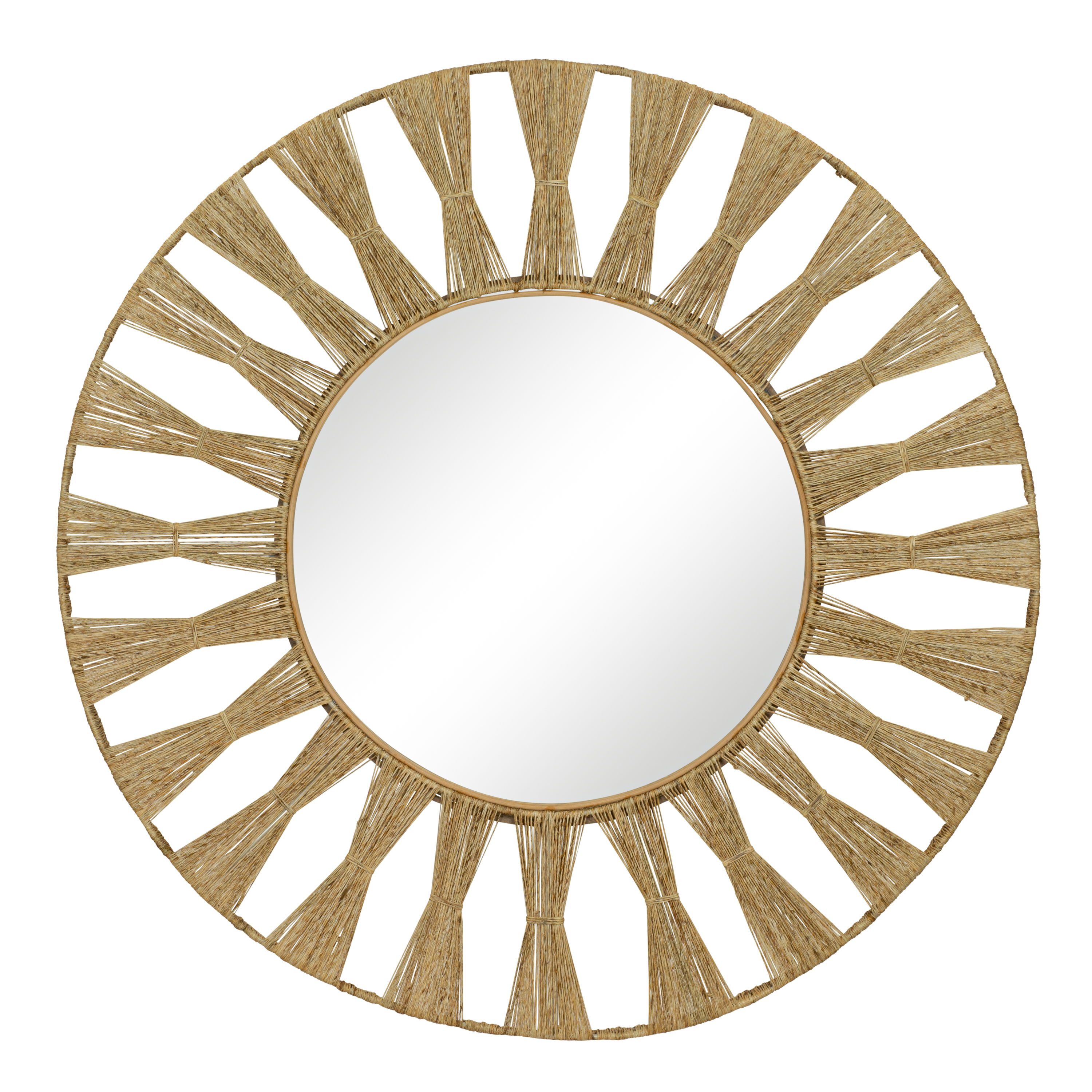 Ojai Round Mirror, by Woven, 39.25" diameter x 1.5" depth View 2