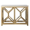 Catali Ivory Stone Console Table, by Uttermost, 41" width x 30" height x 14" depth thumbnail 1